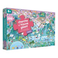 Auzou | Παζλ - Giant Search And Find Puzzle  (500 τεμ) - Unicorns