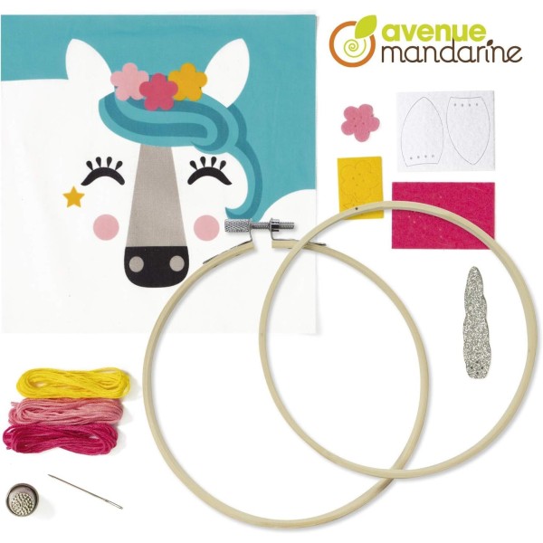 Avenue Mandarine | Κατασκευή Κέντημα σε τελάρο - Μονόκερος