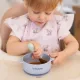 BabyOno | Μπολάκι σιλικόνης με λαβές, καπάκι & βάση με βεντούζα - Μπλε