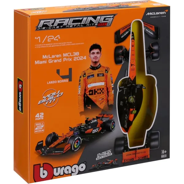 Bburago | Κατασκευή Formula 1:24 - McLaren MCL38 2024 #4 Lando Norris
