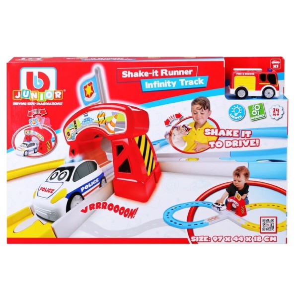 Bburago | Πίστα Αυτοκινήτων Junior Shake it Runner - Πυροσβεστικό