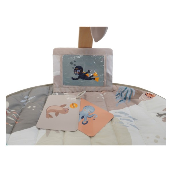 Bo Jungle | Χαλάκι δραστηριοτήτων και Βρεφικό γυμναστήριο με παιχνίδια και μαξιλαράκι - Ocean Bliss