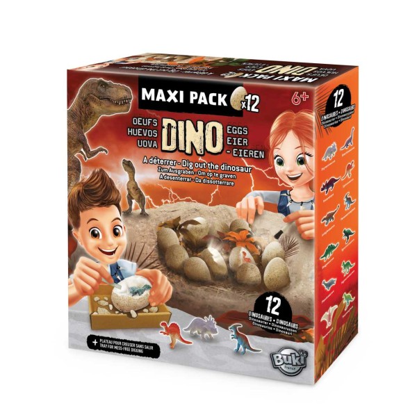 Buki | Εκπαιδευτικό παιχνίδι ανασκαφής - Dino Mega Egg Maxi Pack