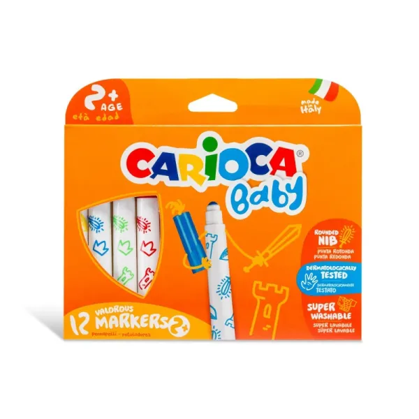 Carioca | Μαρκαδόροι Baby - 12 Χρώματα