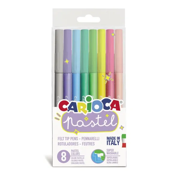 Carioca | Μαρκαδόροι Παστέλ - 8 Χρώματα