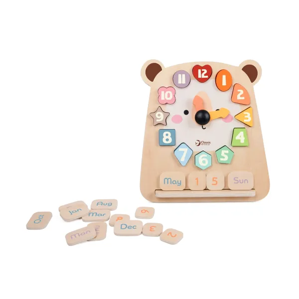 Classic World | Ξύλινο Ρολόι - Αρκούδα 