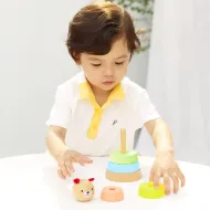 Classic World | Ξύλινη Πυραμίδα - Αρκουδάκι