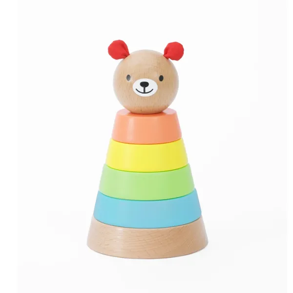 Classic World | Ξύλινη Πυραμίδα - Αρκουδάκι
