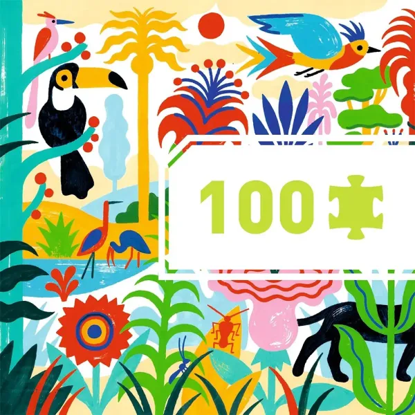 Djeco | Παζλ 100 τεμ - Ζούγκλα