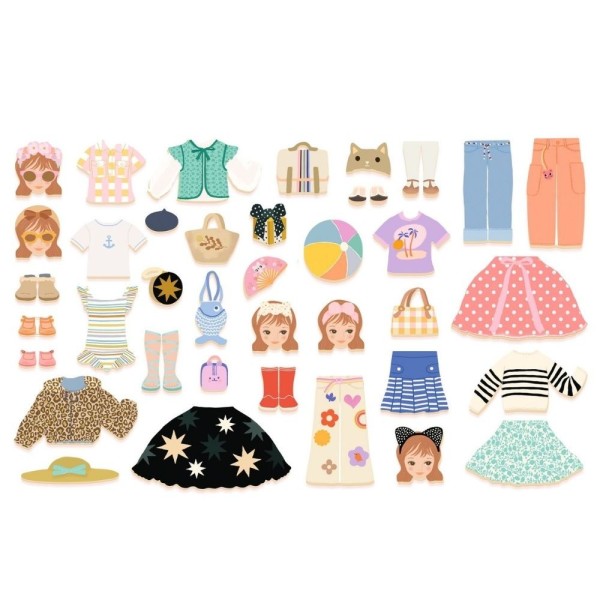 Djeco | Μαγνητικό Παιχνίδι Σύνθεσης - Μόδα