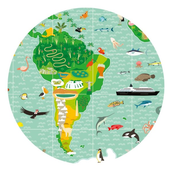 Djeco | Παζλ Παρατήρησης 200 τεμ - Παγκόσμιος χάρτης