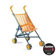 Djeco | Καρότσι Κούκλας Σπαστό - Ριγέ