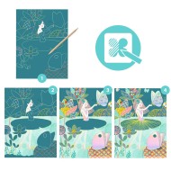 Djeco | Κατασκευή Ανακαλύπτω ξύνοντας την εικόνα - Μαγεμένη Λίμνη