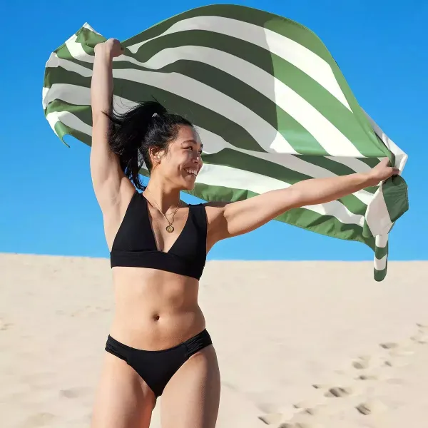 Dock & Bay | Πετσέτα Θαλάσσης Quickdry Cabana Μικροϊνών Large - Olive