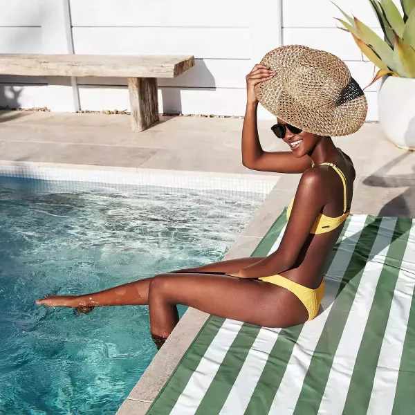 Dock & Bay | Πετσέτα Θαλάσσης Quickdry Cabana Μικροϊνών Large - Olive
