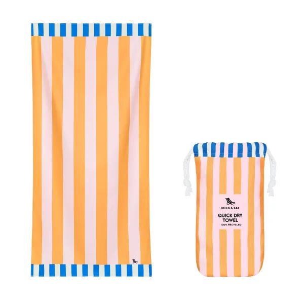 Dock & Bay | Πετσέτα Θαλάσσης Quickdry Μικροϊνών Large - Mellow Yellow