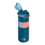 Ecolife | Μπουκάλι Θερμός - Blue Thermos 500ml with Silicon Grip