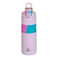 Ecolife | Μπουκάλι Θερμός - Pink Thermos 500ml with Silicon Grip