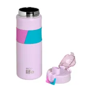 Ecolife | Μπουκάλι Θερμός - Pink Thermos 500ml with Silicon Grip