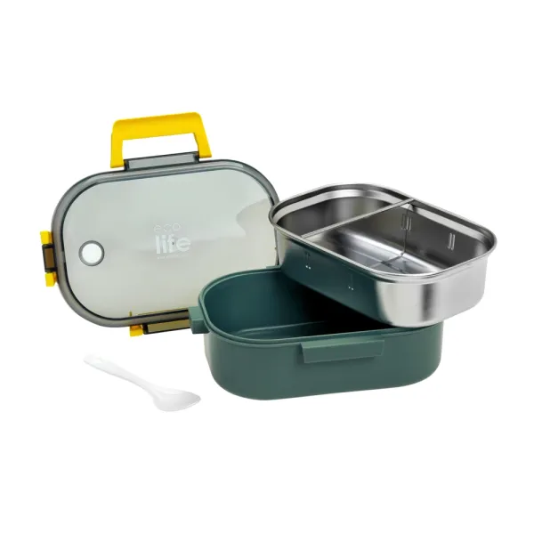 Ecolife | Φαγητοδοχείο 900ml - Forest Green