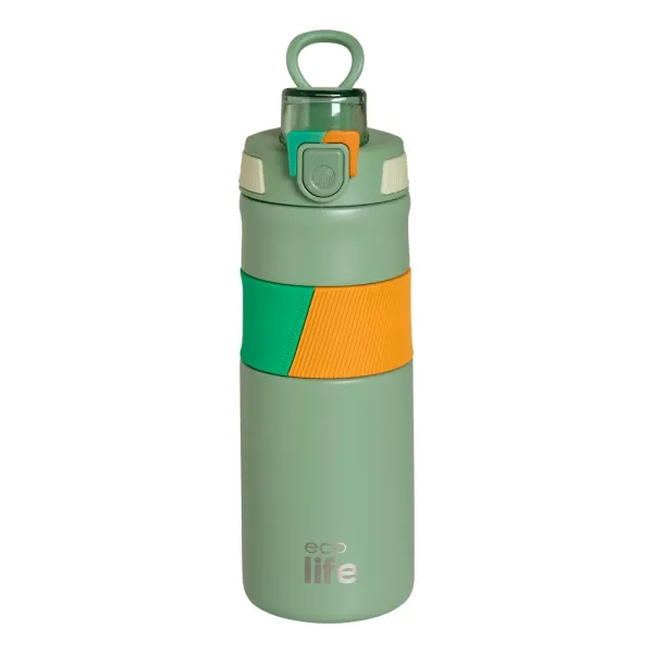 Ecolife | Μπουκάλι Θερμός - Green Thermos 500ml with Silicon Grip