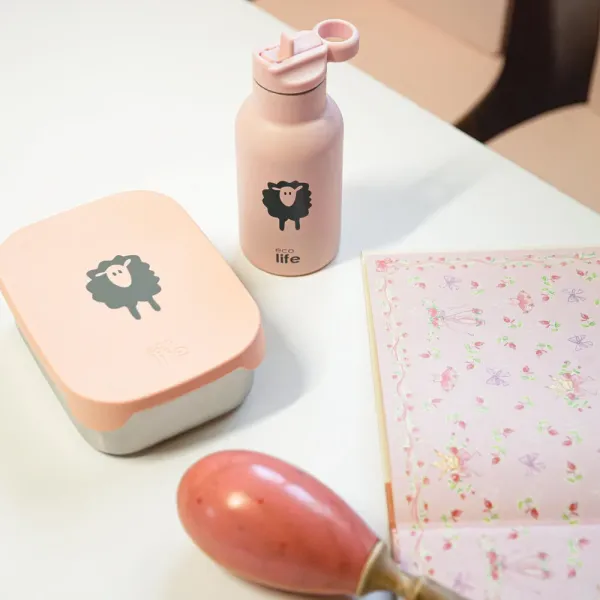 Ecolife | Φαγητοδοχείο Ανοξείδωτο με Χώρισμα 800ml - Sheep