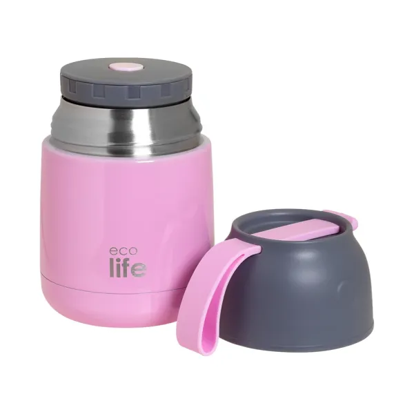 Ecolife | Θερμός Φαγητού 450ml - Baby Pink