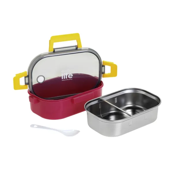 Ecolife | Φαγητοδοχείο 900ml - Deep Rose