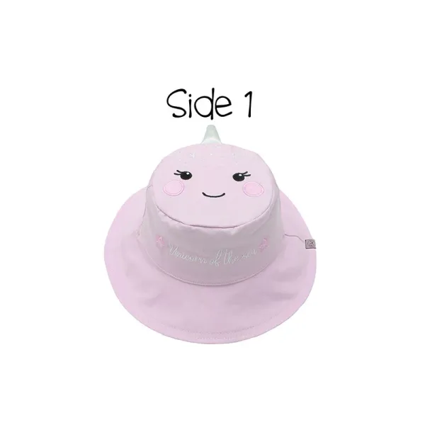 FlapJackKids | Καπέλο Διπλής Όψης UPF 50+ 4-6y - Narwhal/Starfish