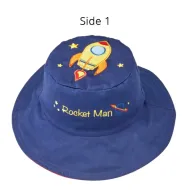 FlapJackKids | Καπέλο Διπλής Όψης UPF 50+ 4-6y - Space/Robot