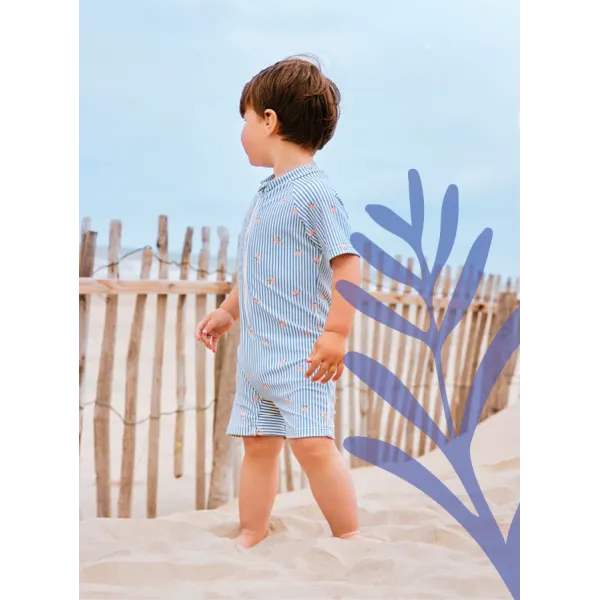 Fresk | Ολόσωμο Μαγιό Σορτς με Προστασία UV50 6-12m - Stripes & crabs