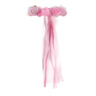 Great Pretenders | Στεφανάκι μαλλιών Ροζ Ανθάκια με τούλι