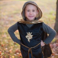 Great Pretenders | Παιδική Στολή 6-8 ετών - Ιππότης Μάυρος με Χρυσό Λιοντάρι