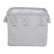 Jabadabado | Υφασμάτινο καλάθι αποθήκευσης τετράγωνο - Γκρι