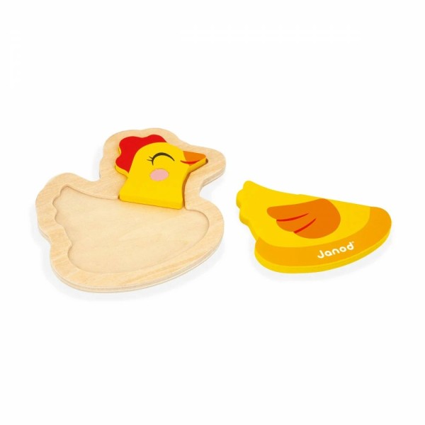 Janod | Παζλ από Ξύλο 4 τεμ (2-3-4-5 τεμαχίων) - Φάρμα