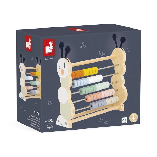 Janod | Εκπαιδευτικό Παιχνίδι Άβακας  (50 Χάντρες) - Κάμπια