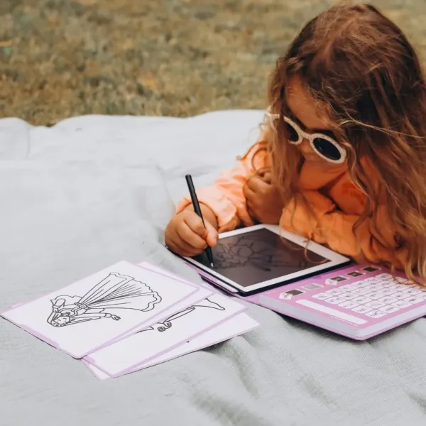 Kidywolf | Tablet ζωγραφικής με οθόνη LCD (30 κάρτες) - Princess