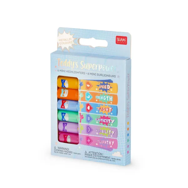 Legami | Υπογραμμιστές Μεταλλικοί Σετ - Teddy's Superpower