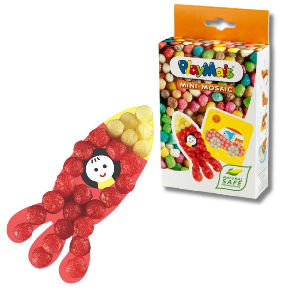 Playmais | Κατασκευές με κάρτες και σφουγγαράκια από άμυλο καλαμποκιού - Πύραυλος