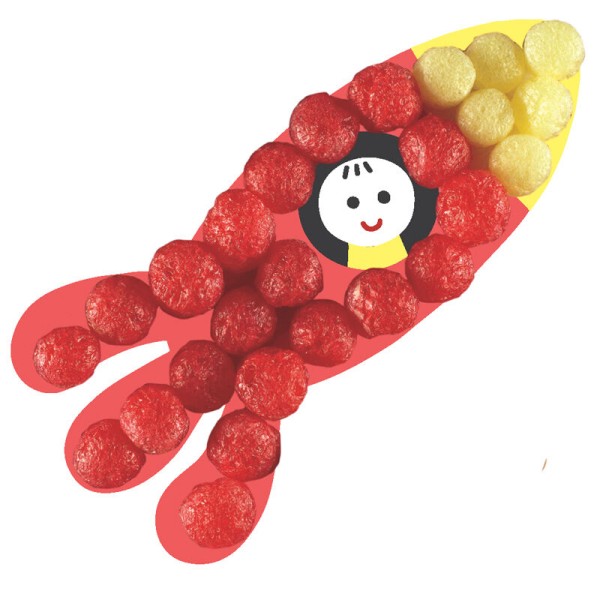 Playmais | Κατασκευές με κάρτες και σφουγγαράκια από άμυλο καλαμποκιού - Πύραυλος