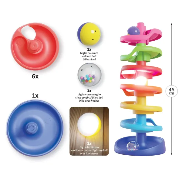 Quercetti | Παιχνίδι δραστηριοτήτων - Spiral Tower Brightball
