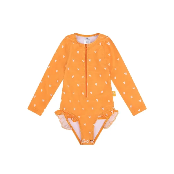 Swim Essentials | Ολόσωμο μαγιό με προστασία UPF50+ 4-6y - Orange Hearts