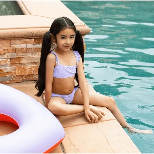 Swim Essentials | Μπικίνι μαγιό με προστασία UPF50+ 4-6y - Lila Leopard
