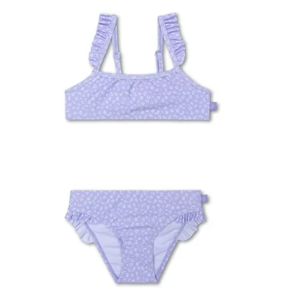Swim Essentials | Μπικίνι μαγιό με προστασία UPF50+ 4-6y - Lila Leopard