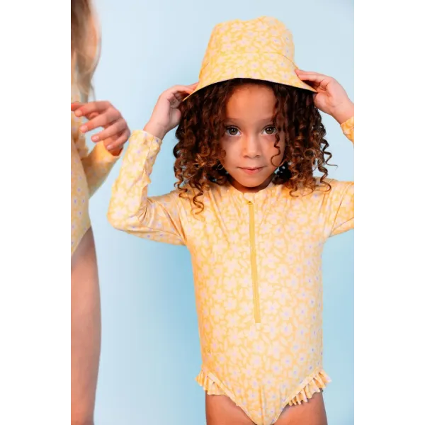 Swim Essentials | Ολόσωμο μαγιό με προστασία UPF50+ 4-6y - Yellow Flowers