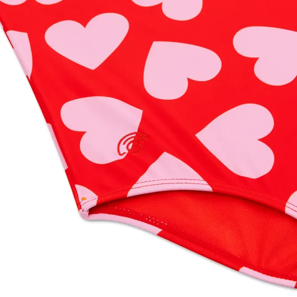 Swim Essentials | Ολόσωμο μαγιό με προστασία UPF50+ 6-8y - Red Hearts