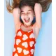 Swim Essentials | Ολόσωμο μαγιό με προστασία UPF50+ 6-8y - Red Hearts