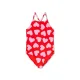 Swim Essentials | Ολόσωμο μαγιό με προστασία UPF50+ 6-8y - Red Hearts