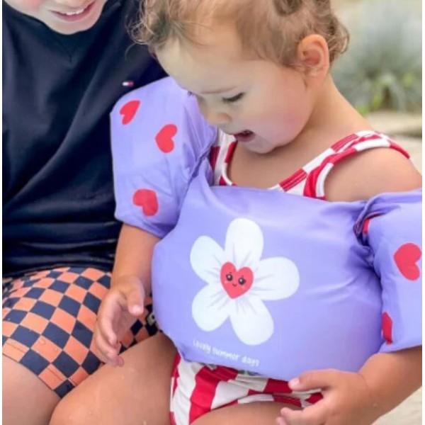 Swim Essentials |Μπρατσάκια με έξτρα θωρακική ενίσχυσης UPF50+ - Flower hearts