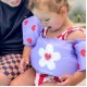 Swim Essentials |Μπρατσάκια με έξτρα θωρακική ενίσχυσης UPF50+ - Flower hearts